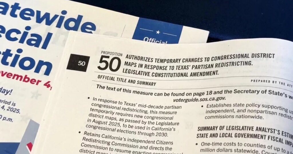 California voters pass Prop 50 to redraw the state’s congressional maps, CBS News projects